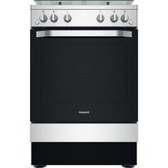 Hotpoint HS67G2PMX/UK Gas Single Cooker - Silver