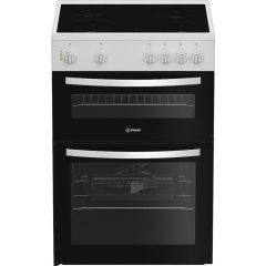 Indesit ITE6VMW Freestanding 60cm Electric Cooker with Ceramic Hob