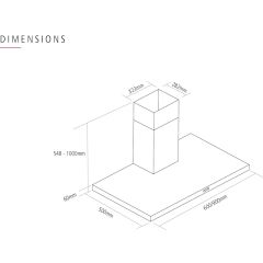 Caple BXC611 Chimney Cooker Hood